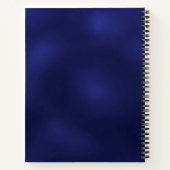 Guest Book navy blue gold Monogram wreath Birthday ノートブック (裏面)