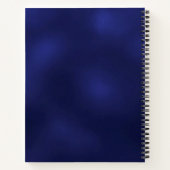 Guest book navy blue snowflakes wedding ノートブック (裏面)