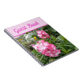 Guest Book Penstemon Beautiful Pink floral Flower ノートブック (右側)