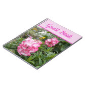 Guest Book Penstemon Beautiful Pink floral Flower ノートブック (左側)