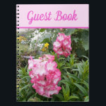Guest Book Penstemon Beautiful Pink floral Flower ノートブック<br><div class="desc">Guest Book Penstemon Beautiful Pink floral Flower. A lovely design from one of my original flower garden photos.</div>