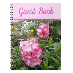 Guest Book Penstemon Beautiful Pink floral Flower ノートブック