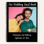  Guest Book Personalized Wedding Couple ノートブック (正面)