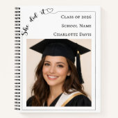 Guest book photo She Did it Graduation Party ノートブック (正面)