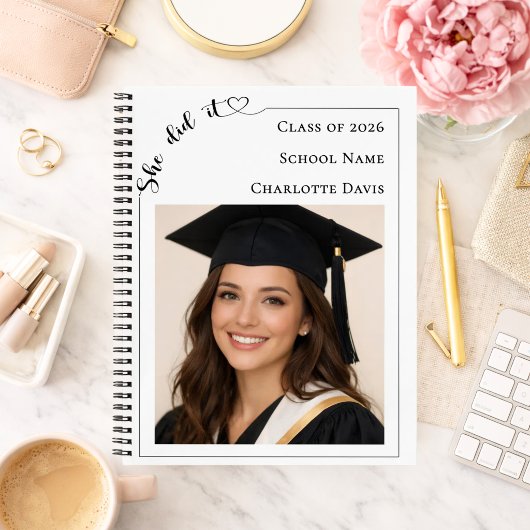 Guest book photo She Did it Graduation Party ノートブック