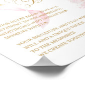 Guest Book Pink Bow Cold Outside Baby Shower ポスター (角)