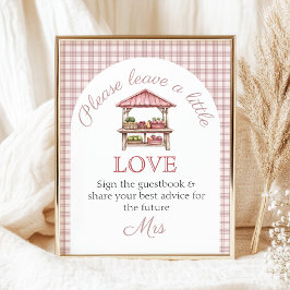 Guest book Pink Fresh off the market Bridal Shower ポスター