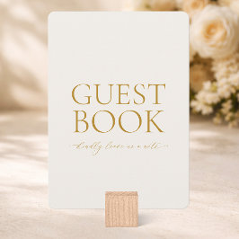 Guest Book Sign – Elegant Gold Wedding Card 招待状