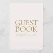 Guest Book Sign – Elegant Gold Wedding Card 招待状 (正面)