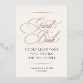 Guest Book Wedding Foil Table Sign 箔招待状 (正面)