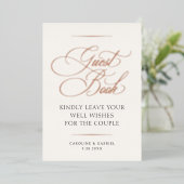Guest Book Wedding Foil Table Sign 箔招待状 (立ち正面)