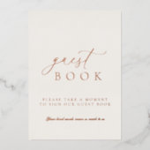 Guest Book Wedding Sign | Real Gold Foil  箔招待状 (正面)