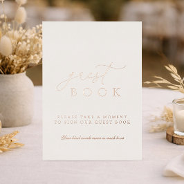 Guest Book Wedding Sign | Real Gold Foil  箔招待状