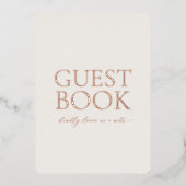 Guest Book Wedding Sign | Real Gold Foil Ivory 箔招待状 (正面)