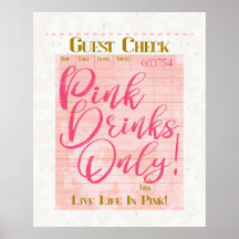Guest Checkレシートピンクドリンク名門私立校風のフェミニン