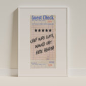 Guest Check Chef Was Cute Personalized  ポスター