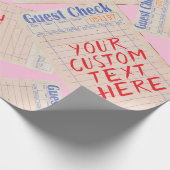 Guest Check Custom Personalized Gift ラッピングペーパー (角)