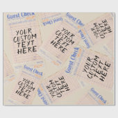 Guest Check Custom Personalized Gift ラッピングペーパー (フラット)
