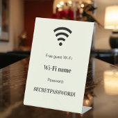 Guest customer wifi network password ivory 台座サイン