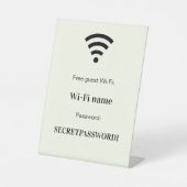 Guest customer wifi network password ivory 台座サイン (正面)