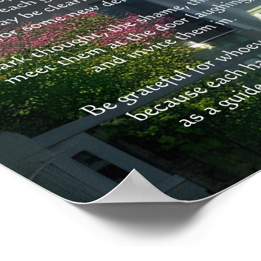 Guest House Rumi Poem  ポスター (角)