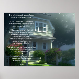 Guest House Rumi Poem ポスター