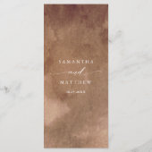 Guest Nameメニュー、Earth Tones Water Colorメニュー メニュー (裏面)