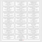 Guest Name Mailing Address Wedding Label Sticker シール (シート)