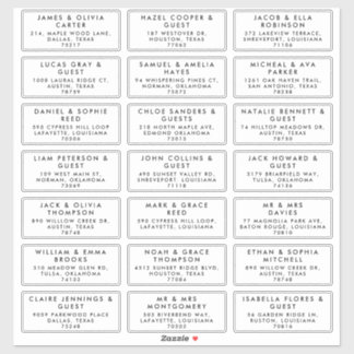 Guest Name Mailing Address Wedding Label Sticker シール