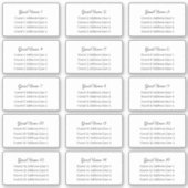 Guest Name Script and Serif Address 15招待状 シール (正面)