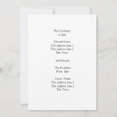 Guest Names, Black & White with Infinity Scroll 招待状 (裏面)