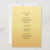 Guest Names, Golden Yellow Flowers Wedding Suite 招待状 (裏面)