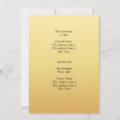 Guest Names, Golden Yellow Flowers Wedding Suite 招待状 (裏面)