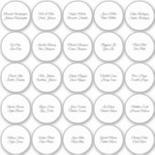 Guest Names on 25 White Circles シール (正面)