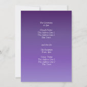 Guest Names, Purple Mauve Flowers & White 招待状 (裏面)