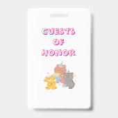 Guest of Honor Invitation Tag バッジ (裏面)