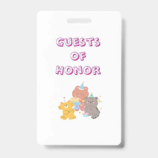 Guest of Honor Invitation Tag バッジ (正面)
