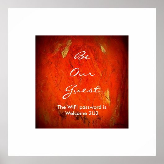 Guest Room WIFIパスワードポスター ポスター (正面)