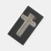 Guest towel Paper Napkins Black Background (コーナー)