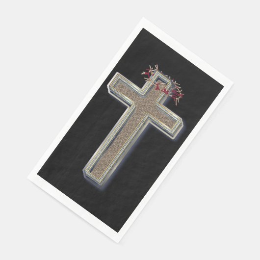 Guest towel Paper Napkins Black Background (コーナー)