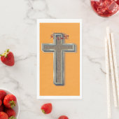 Guest towel Paper Napkins Orange Background (インサイチュ)