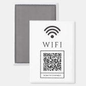 Guest WiFi Magnet Sign Scan QR for Fast Access マグネット (正面/裏面)