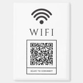 Guest WiFi Magnet Sign Scan QR for Fast Access マグネット (正面)