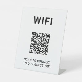 Guest Wifi QR Code Connect Login Minimal 台座サイン