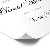 Guestbookエレガントの看板に署名する ポスター (角)