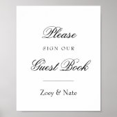 Guestbookエレガントの看板に署名する ポスター (正面)