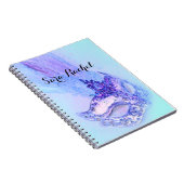 Guestbookエレガント仮装ブルーとパープル ノートブック (右側)