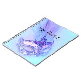 Guestbookエレガント仮装ブルーとパープル ノートブック (左側)