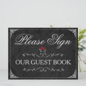 GuestBookハロウィンスケルトンのサインを下さい 招待状 (スタンド正面)