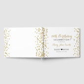 GuestBook 18th誕生日金ゴールドグリッター紙吹雪 ゲストブック (全面)